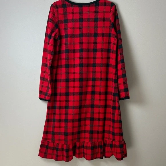 Carter’s Fleece Buffalo Plaid Nightgown – Size 6/7 - Picture 4 of 6